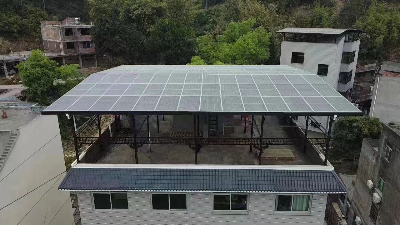 河源15kw+10kwh自建别墅家庭光伏储能系统